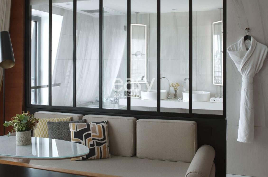 Large Modern Bathroom Interior Perfectly Designed for Film Shooting in Paris, FRANCE